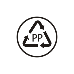 Značka - Recyklace (velká), kód plastu
